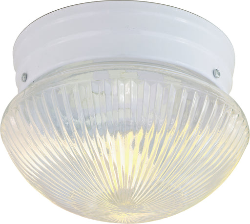 One Light Flush Mount White