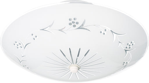 Two Light Flush Mount White