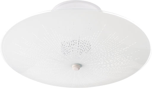 Two Light Flush Mount White