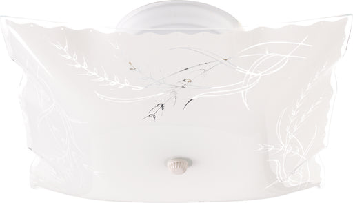 Two Light Flush Mount White