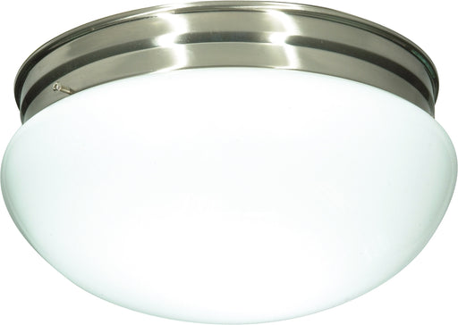 Two Light Flush Mount Brushed Nickel