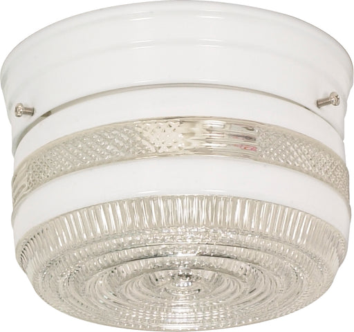 One Light Flush Mount White