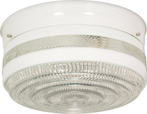 Two Light Flush Mount White