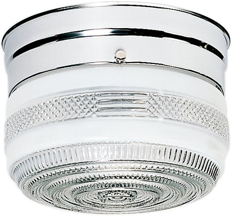 One Light Flush Mount Polished Chrome