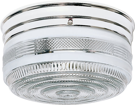 Two Light Flush Mount Polished Chrome