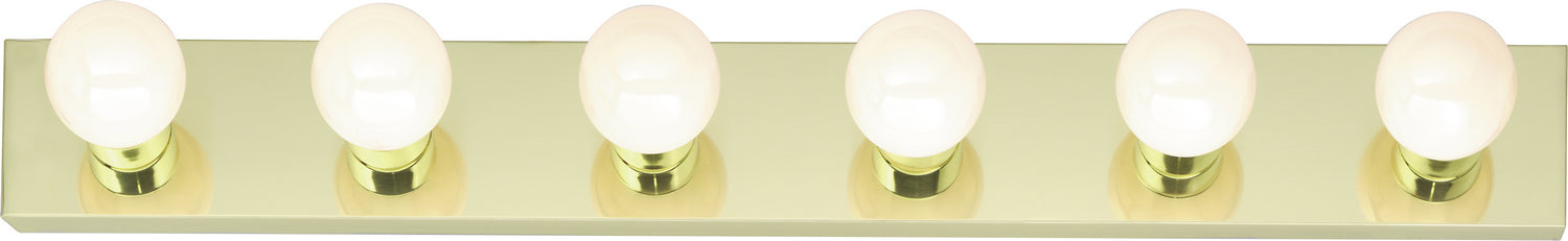 Nuvo Lighting - SF77-190 - Six Light Vanity - Polished Brass