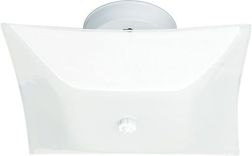 Two Light Flush Mount White