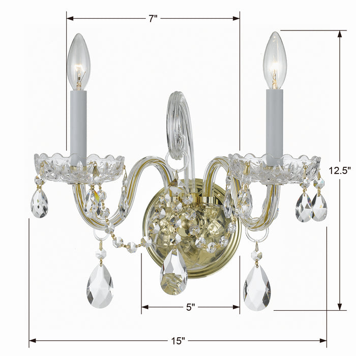 Two Light Wall Mount-Sconces-Crystorama-Lighting Design Store