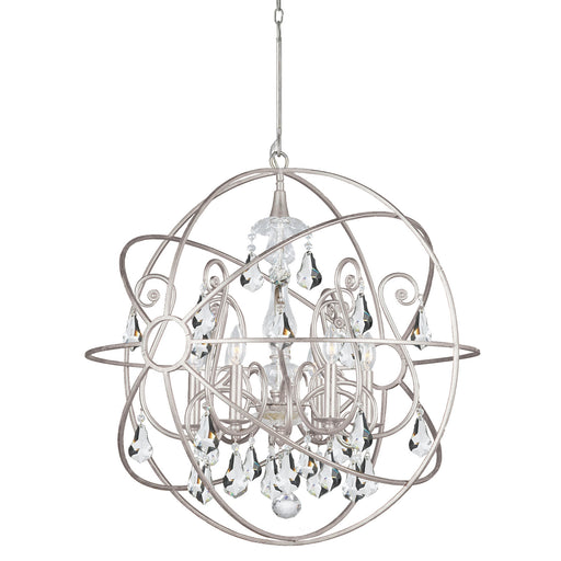 Crystorama - 9028-OS-CL-S - Six Light Chandelier - Solaris - Olde Silver