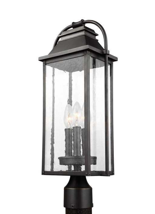 Generation Lighting - OL13207ANBZ - Three Light Outdoor Post Lantern - Wellsworth - Antique Bronze