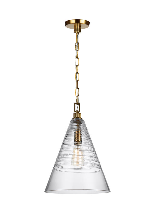 Generation Lighting - P1445BBS - One Light Pendant - Elmore - Burnished Brass