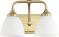 Quorum - 5059-2-80 - Two Light Vanity - Enclave - Aged Brass