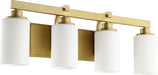 Quorum - 5207-4-80 - Four Light Vanity - Lancaster - Aged Brass