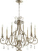 Quorum - 6014-8-60 - Eight Light Chandelier - Ansley - Aged Silver Leaf