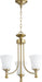 Quorum - 6122-3-80 - Three Light Chandelier - Rossington - Aged Brass