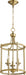 Quorum - 6822-3-80 - Three Light Entry Pendant - Rossington - Aged Brass