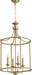 Quorum - 6822-4-80 - Four Light Entry Pendant - Rossington - Aged Brass