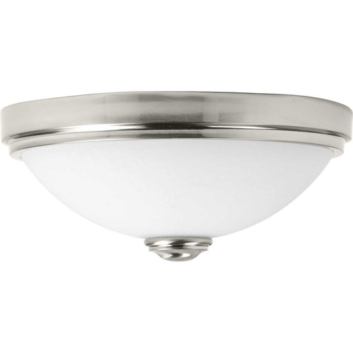 Progress Lighting - P350006-009-30 - One Light Flush Mount - LED Linen - Brushed Nickel