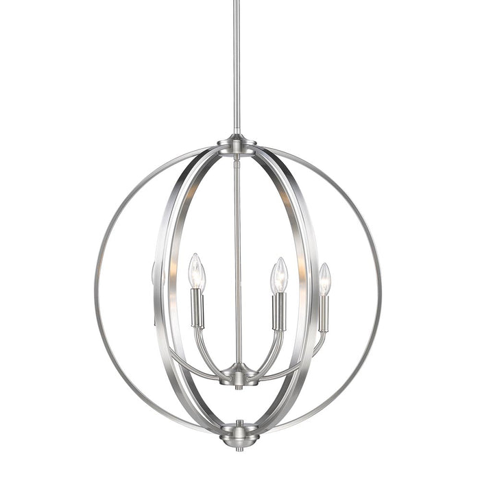 Golden - 3167-6 PW - Six Light Chandelier - Colson PW - Pewter