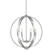 Golden - 3167-6 PW - Six Light Chandelier - Colson PW - Pewter