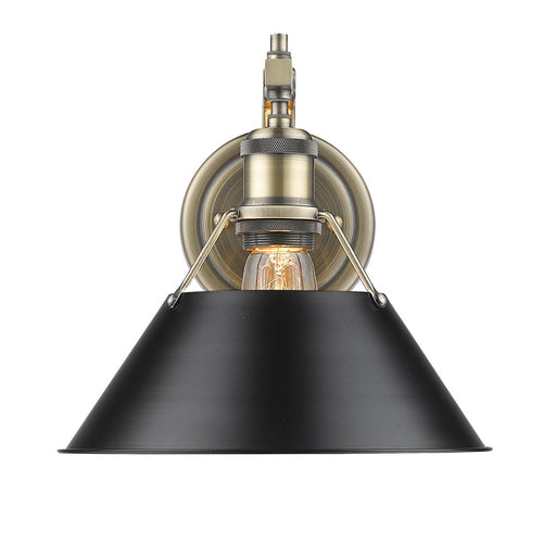 Golden - 3306-1W AB-BLK - One Light Wall Sconce - Orwell - Aged Brass