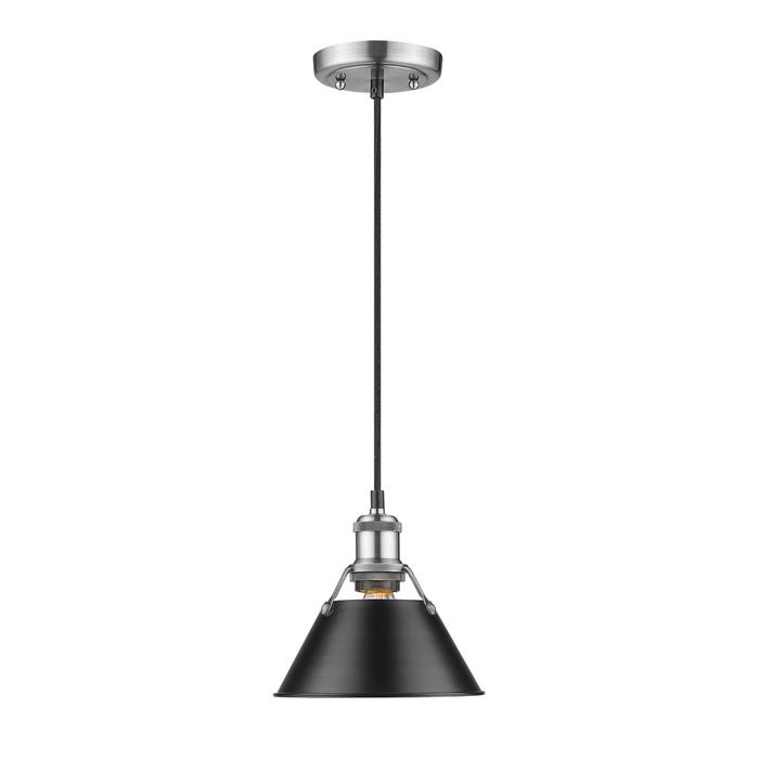 Golden - 3306-S PW-BLK - One Light Pendant - Orwell - Pewter