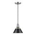 Golden - 3306-S PW-BLK - One Light Pendant - Orwell - Pewter