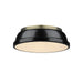 Golden - 3602-14 AB-BK - Two Light Flush Mount - Duncan - Aged Brass