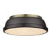 Golden - 3602-14 AB-RBZ - Two Light Flush Mount - Duncan - Aged Brass