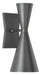 Currey and Company - 5000-0044 - Two Light Wall Sconce - Gino - Dark Gray/White Interior
