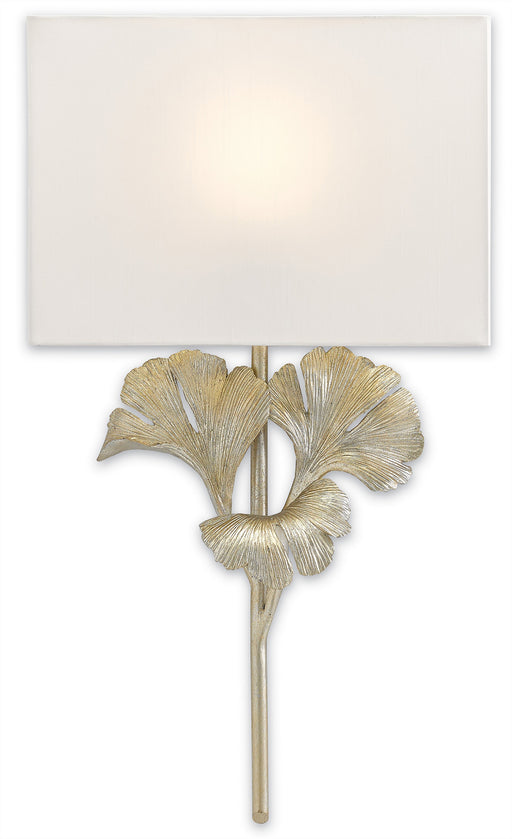 Currey and Company - 5900-0009 - One Light Wall Sconce - Gingko - Distressed Silver Leaf