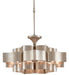 Currey and Company - 9000-0051 - Six Light Chandelier - Grand Lotus - Silver Leaf