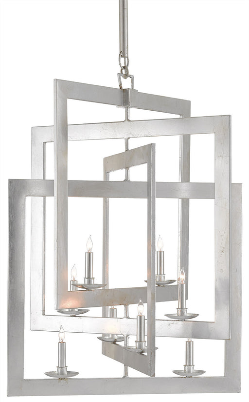 Currey and Company - 9000-0056 - Eight Light Chandelier - Middleton - Silver Leaf