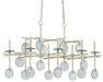 Currey and Company - 9000-0060 - Eight Light Chandelier - Sethos - Silver Granello