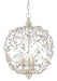 Currey and Company - 9000-0076 - Three Light Chandelier - Crystal Bud - Silver Granello