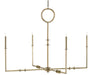 Currey and Company - 9000-0085 - Four Light Chandelier - Rogue - Antique Brass