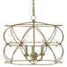 Currey and Company - 9000-0108 - Three Light Chandelier - Rattigan - Sicilian Gold Leaf