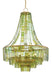 Currey and Company - 9000-0147 - Seven Light Chandelier - Vintner - Dark Gold Leaf/Green