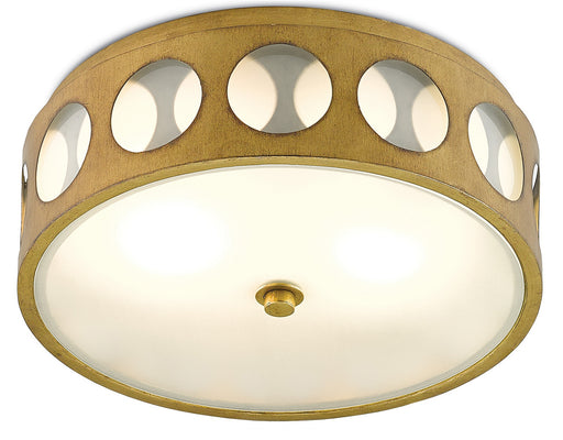 Currey and Company - 9999-0019 - Two Light Flush Mount - Go-Go - Brass