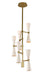 Kalco - 310472WVB - LED Chandelier - Milo - White and Vintage Brass