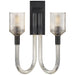 Visual Comfort - KW 2404CRB/BZ - Two Light Wall Sconce - Reverie - Clear Ribbed Glass and Bronze