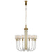 Visual Comfort - KW 5401CRB/AB - Ten Light Chandelier - Reverie - Clear Ribbed Glass and Brass