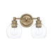 Capital Lighting - 121121AD-426 - Two Light Vanity - Mid Century - Aged Brass