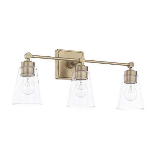 Capital Lighting - 121831AD-432 - Three Light Vanity - Independent - Aged Brass
