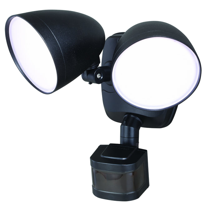 Vaxcel - T0299 - LED Motion Sensor Dusk to Dawn Outdoor Security Flood Light - Tau - Black