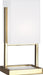 Robert Abbey - 195 - One Light Accent Lamp - Nikole - Modern Brass/White Marble