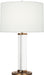 Robert Abbey - 472 - One Light Table Lamp - Fineas - Clear Glass/Aged Brass