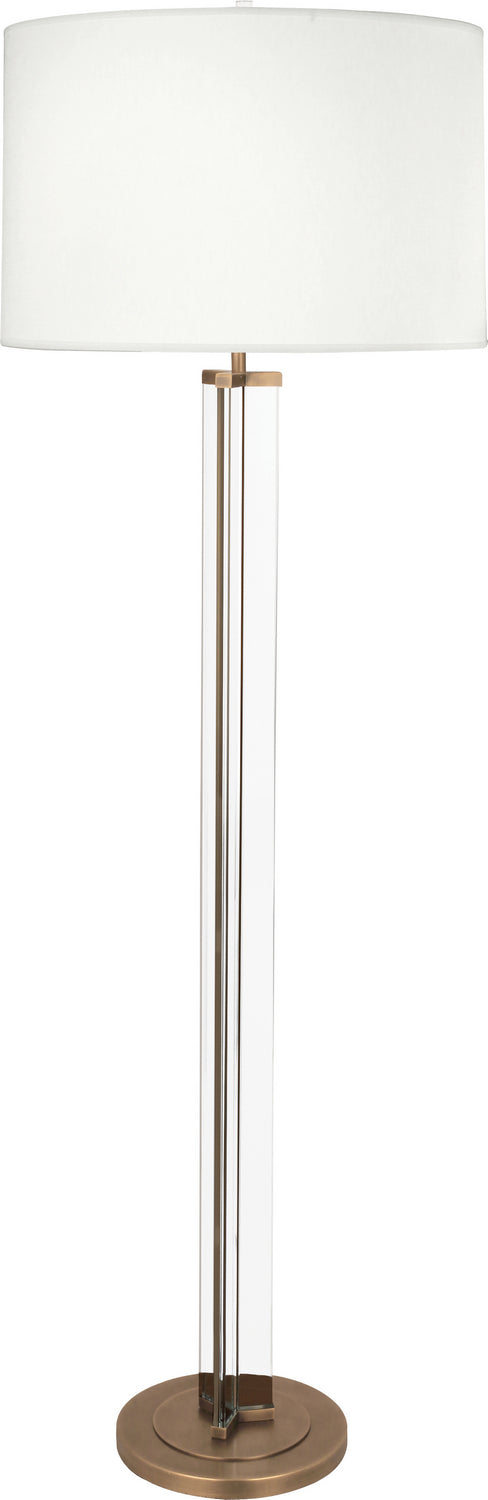 Robert Abbey - 473 - One Light Floor Lamp - Fineas - Clear Glass/Aged Brass