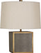 Robert Abbey - 897 - One Light Accent Lamp - Anna - Faux Brown Snakeskin Wrapped Base w/ Aged Brass
