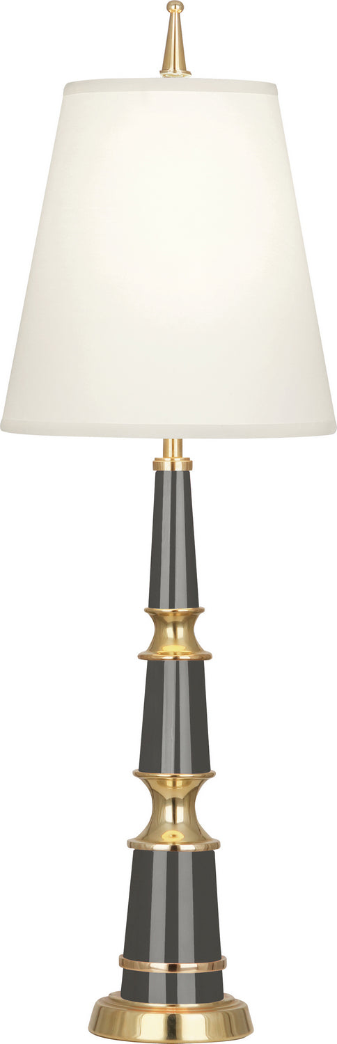 Robert Abbey - A900X - One Light Accent Lamp - Jonathan Adler Versailles - Ash Lacquered Paint w/ Modern Brass